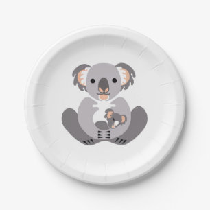 Animal - KOALA - Aussie wildlife - Party Paper Plate