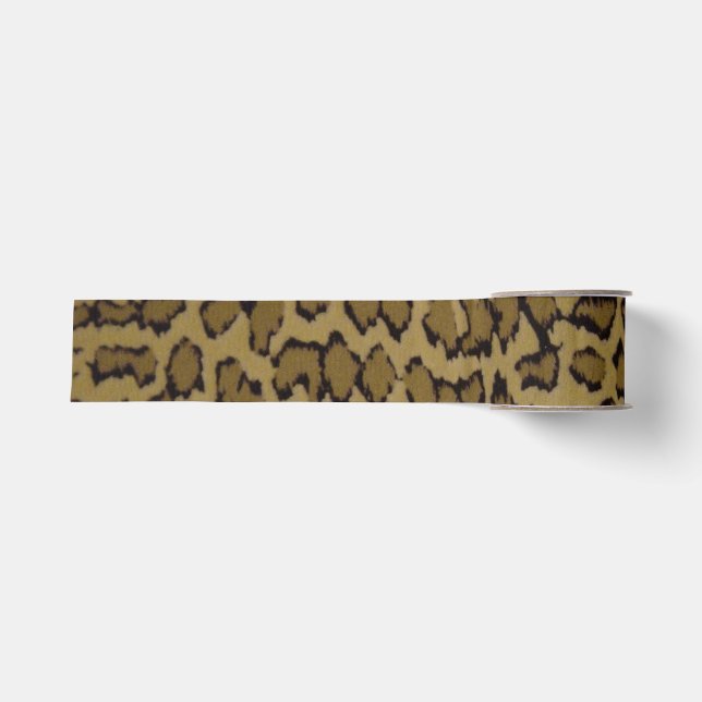 ANIMAL LEOPARD PRINT GROSGRAIN RIBBON (Front)