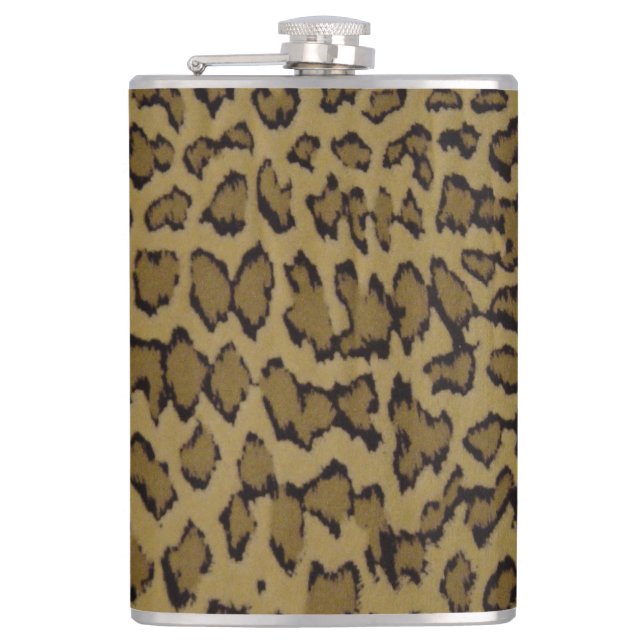 ANIMAL LEOPARD PRINT HIP FLASK (Front)
