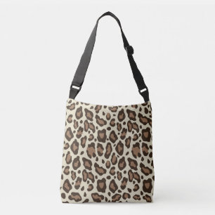 Animal leopard print pattern vintage women's  crossbody bag