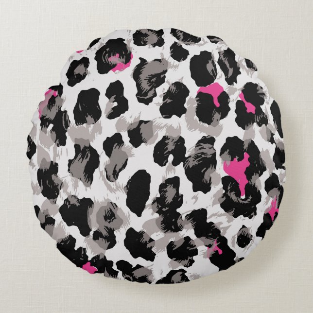 Animal, leopard texture backgroundabstract,africa, round pillow (Front)