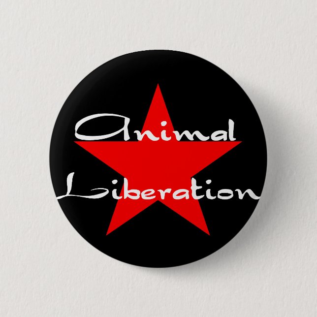 animal liberation 2 inch round button (Front)