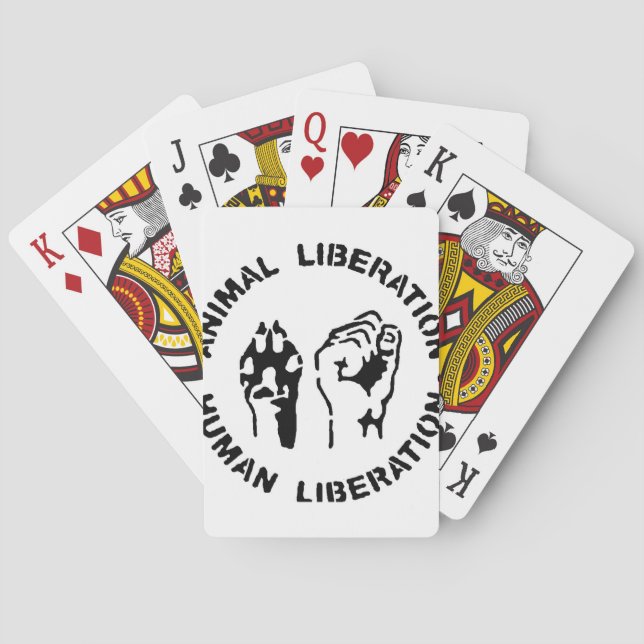 Animal LIberation - Human Liberation Playing Cards (Back)
