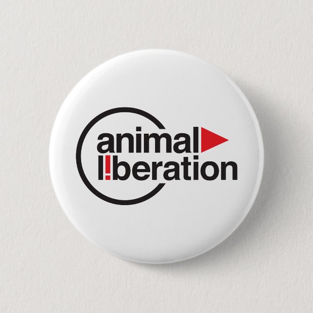 Animal Liberation t-shirt 2 Inch Round Button (Front)