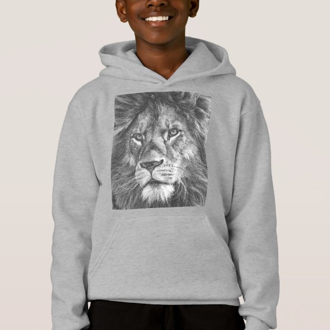  Animal Lion Face Front Print Kids Boys Modern (Front)