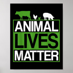 Animal Lives Animal Protection Vegetarians Environ Poster