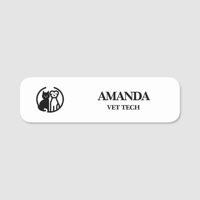 Animal Logo Employee Name Tag (Front)