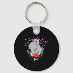 Animal Lover Butterfly Valentines Day Gift Flowers Keychain