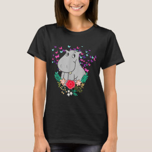 Animal Lover Butterfly Valentines Day Gift Flowers T-Shirt