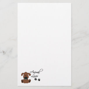 Animal Lover-Dog and paw prints Stationery