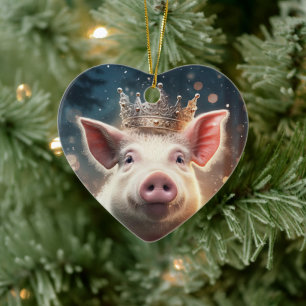 Animal Lover Gift, Farm Lover Gift, Cute Pig Ceramic Ornament