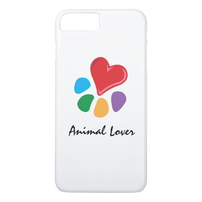 Animal Lover_Heart-Paw_Love Your Pets! Case-Mate iPhone Case (Back)