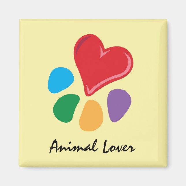 Animal Lover_Heart-Paw Magnet (Front)