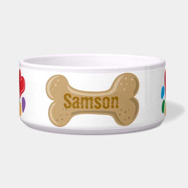 Animal Lover_Heart-Paw personalized dog bone (Front)