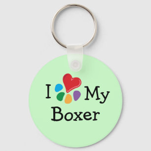 Animal Lover_I Heart My Boxer Keychain