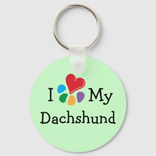 Animal Lover_I Heart My Dachshund Keychain