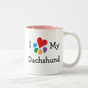 Animal Lover_I Heart My Dachshund Two-Tone Coffee Mug
