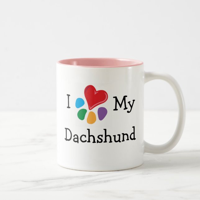 Animal Lover_I Heart My Dachshund Two-Tone Coffee Mug (Right)