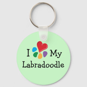 Animal Lover_I Heart My Labradoodle Keychain