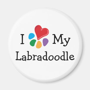 Animal Lover_I Heart My Labradoodle Magnet