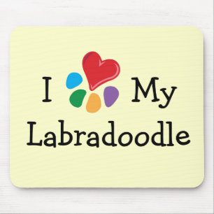 Animal Lover_I Heart My Labradoodle Mouse Pad