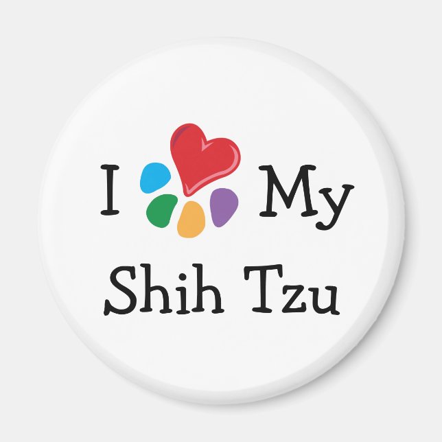 Animal Lover_I Heart My Shih Tzu Magnet (Front)