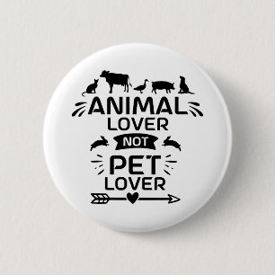 Animal Lover, Not Pet Lover 2 Inch Round Button