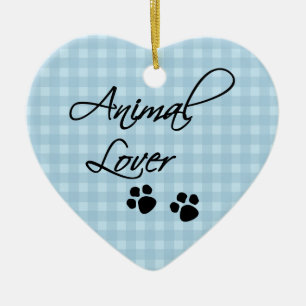 Animal Lover-paws Ceramic Ornament