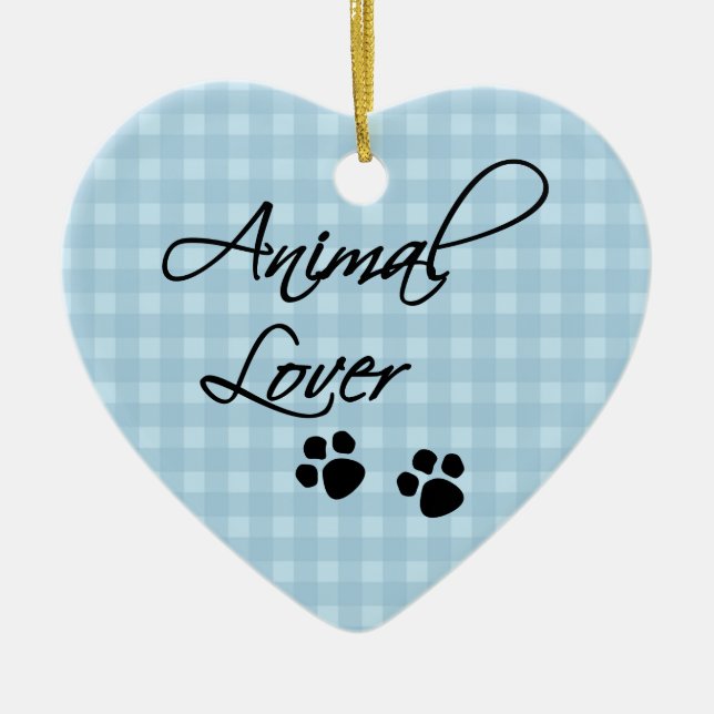 Animal Lover-paws Ceramic Ornament (Front)