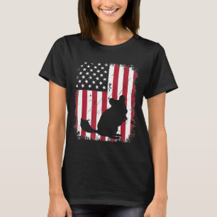 Animal Lover Vintage American Flag 4th Of July Chi T-Shirt