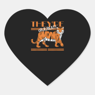 Animal Lover Vre Grrreat Tiger Heart Sticker
