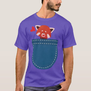 Animal Lover Zoo Animal Gift Pocket Red Panda frie T-Shirt