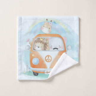 Animal Lovers | Animal Racing Car Blanket Wash Cloth
