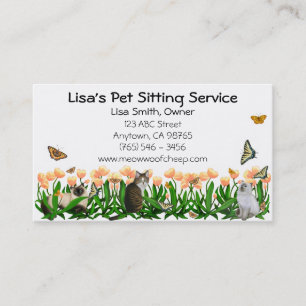 Animal Lovers Pet Sitting Business Card