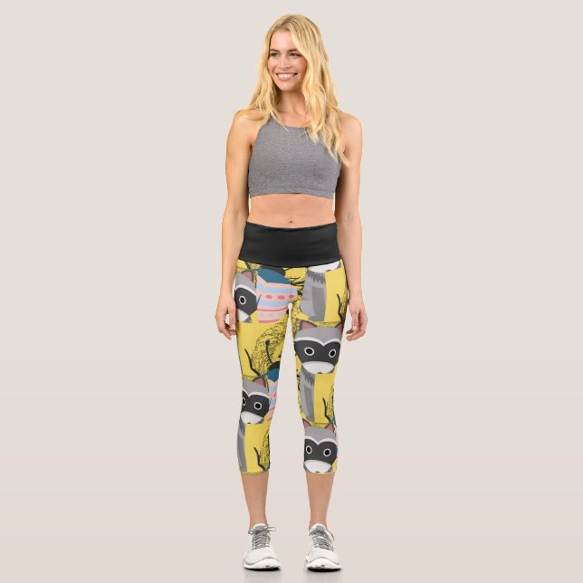 animal magic pattern capri leggings (Front)