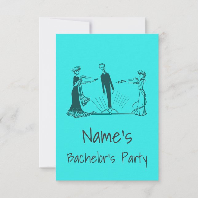 Animal Magnetism - Bachelor Invitations / RSVP (Front)