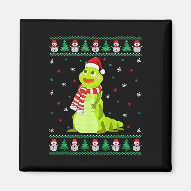 Animal Matching Family Ugly Christmas Sweater  Magnet (Front)