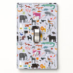 Animal Menagerie Light Switch Cover<br><div class="desc">All sorts of fun animals and wildlife for animal lovers everywhere.  Safari animals,  jungle,  farm,  birds,  pets and wildlife.  A monster seems to have sneaked in there too. Original art by Nic Squirrell.</div>