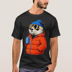 Animal motifs panda party après ski shirt skiing