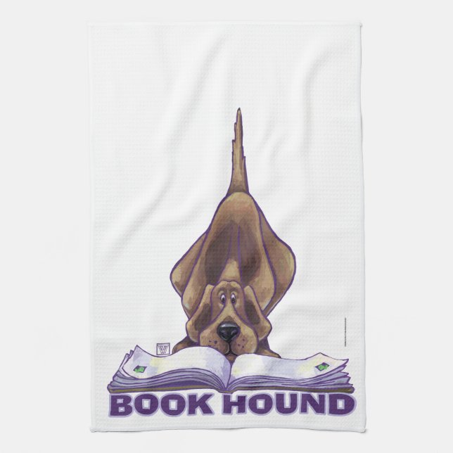 Animal Parade Book Hound Kitchen Towel (Vertical)