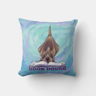 Animal Parade Book Hound Throw Pillow