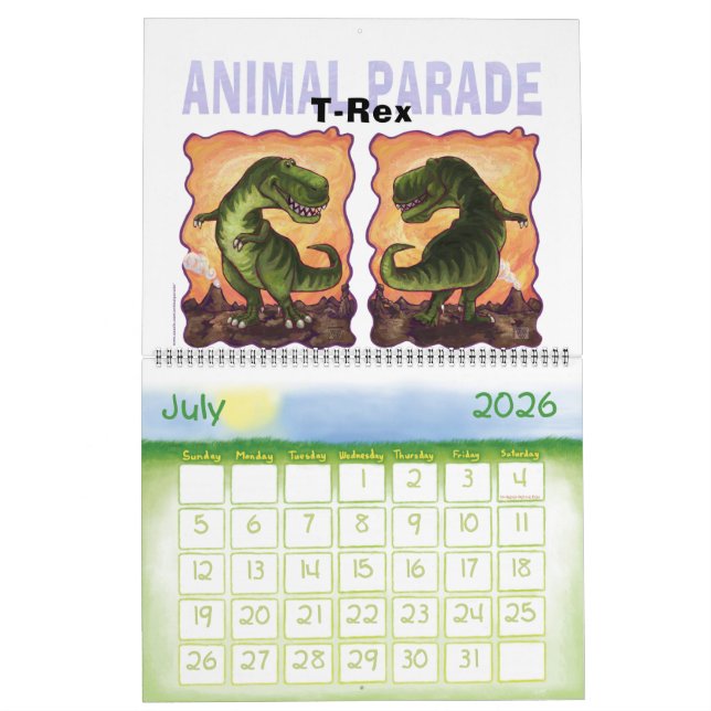 Animal Parade Calender Calendar (Jul 2026)