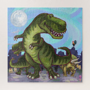 Animal Parade Dinosaurs in the City Jigsaw Puzzle