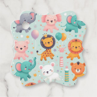 Animal Parade Favour Tags