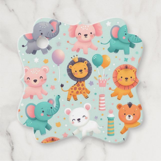 Animal Parade Favour Tags (Front)