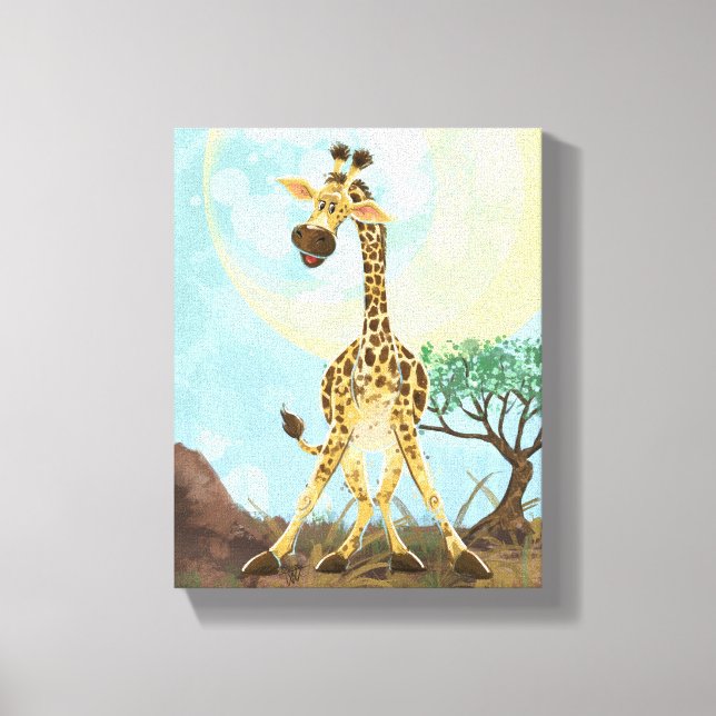 Animal Parade Giraffe Canvas Print (Front)