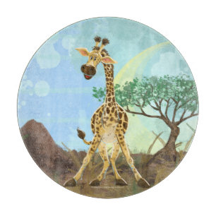 Animal Parade Giraffe Cutting Board