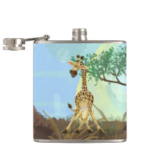 Animal Parade Giraffe Hip Flask