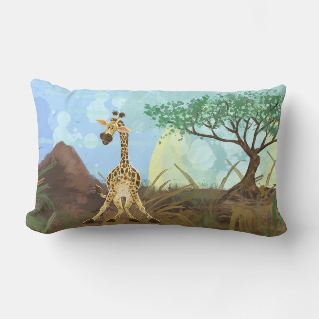 Animal Parade Giraffe Lumbar Pillow (Front)