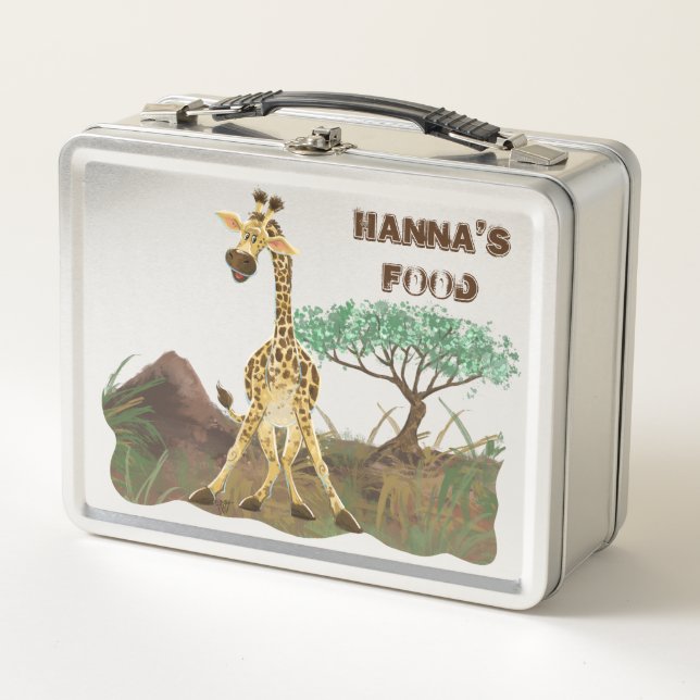 Animal Parade Giraffe Metal Lunch Box (Front)